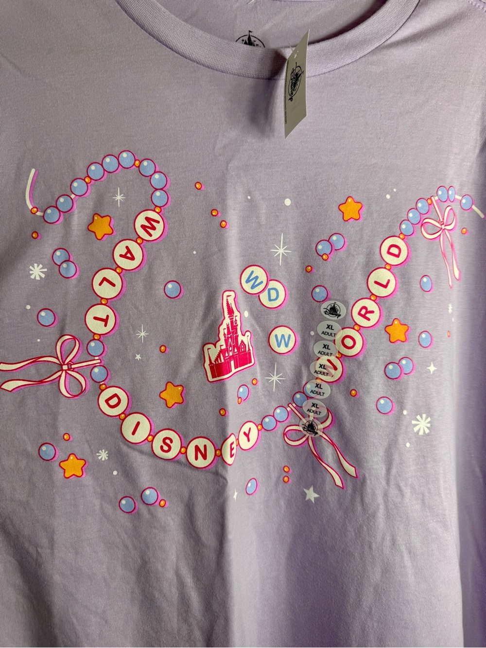 NWT Disney World Friendship Bracelet Lavender T-Shirt XL. - Picture 4 of 9